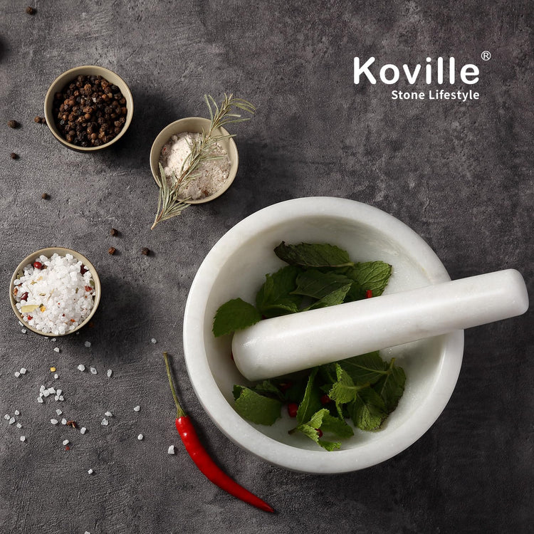 Marble Mortar and Pestle Set