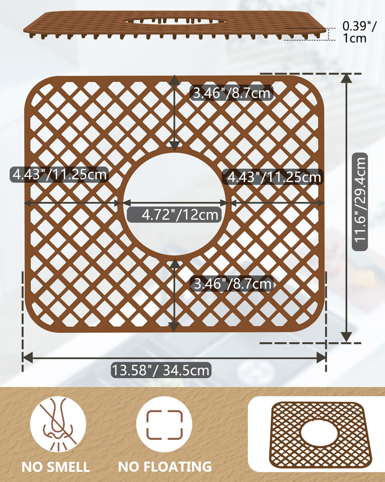 2 Pack Silicone Sink Mat Protector for Kitchen Sink (2 Count)