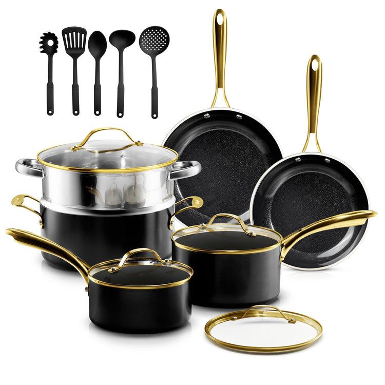 15 Pc Ceramic Cookware Set Nonstick