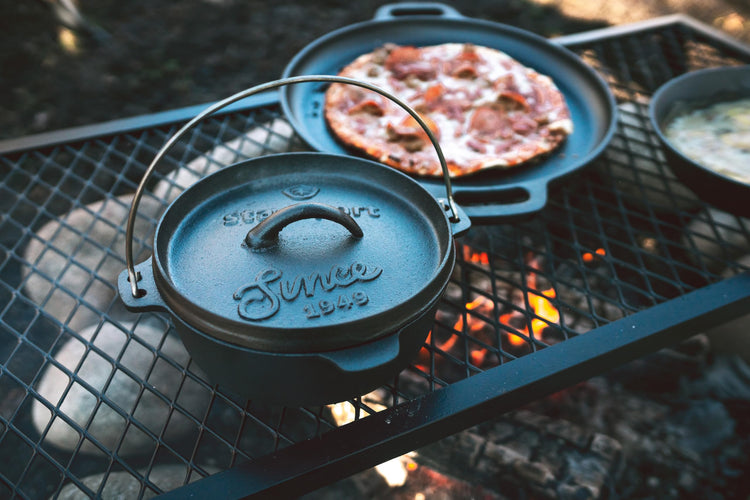 2 QT Pre Seasoned Cast Iron Dutch Oven Flat Bottom