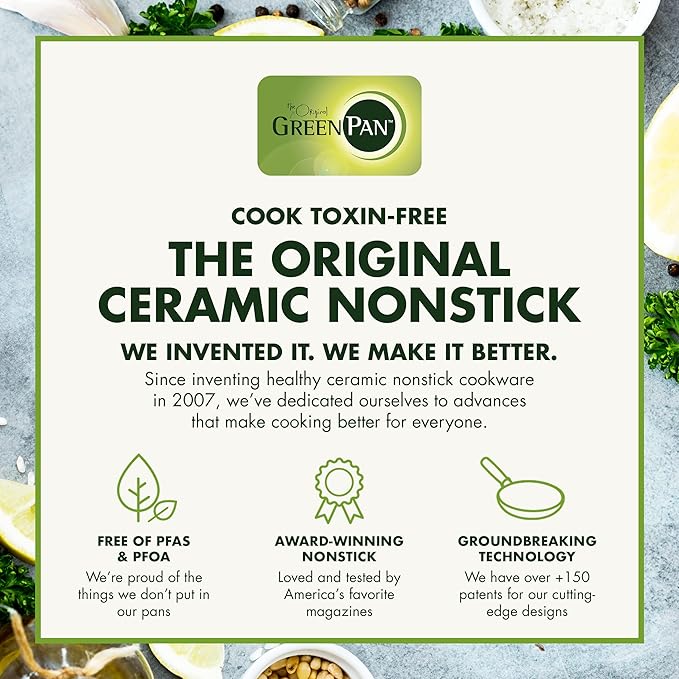 GreenPan Padova Hard Anodized Healthy Ceramic Nonstick 17 Piece Cookware Set, PFAS-Free, Induction, Dishwasher Safe, Oven Safe, Taupe