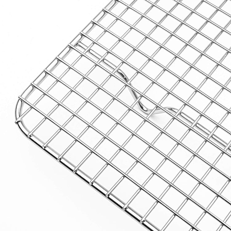 Set of 2) Stainless Steel 10" x 15" Baking & Cooling Racks - Cookie Baker's Oven Sheet Pan Wire Rack (2 Count)