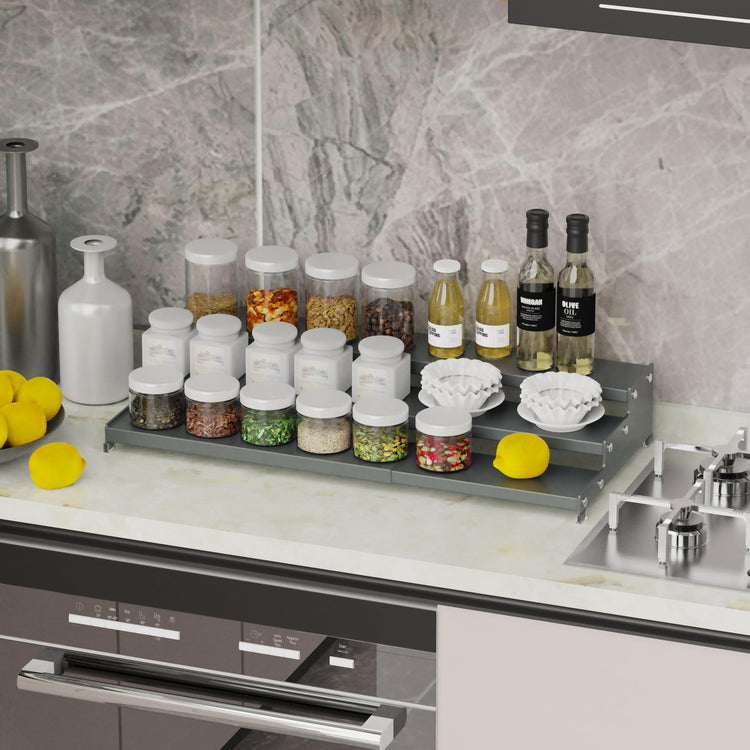 Expandable Spice Rack Storage organizer with 3 (2 Count)