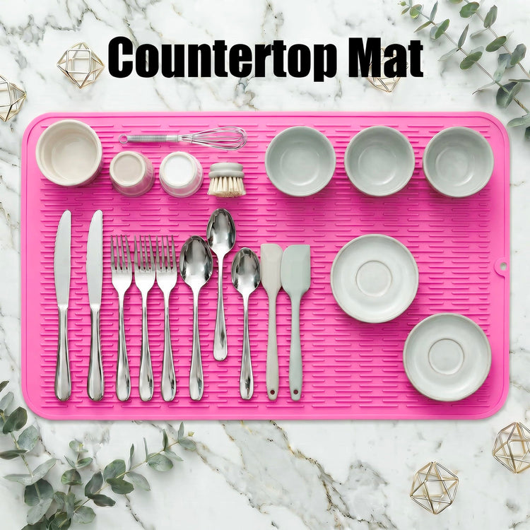 Silicone Dish Drying Mat for Multiple Usage