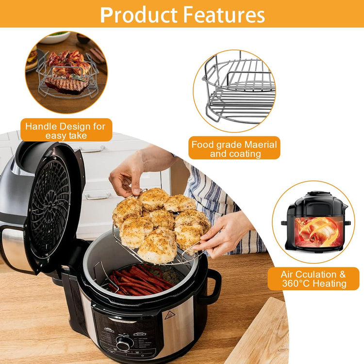 Air Fryer Accessories for Ninja Foodi FD401 12 IN 1 OS401 10 IN 1 8 Quart Pressure Cooker