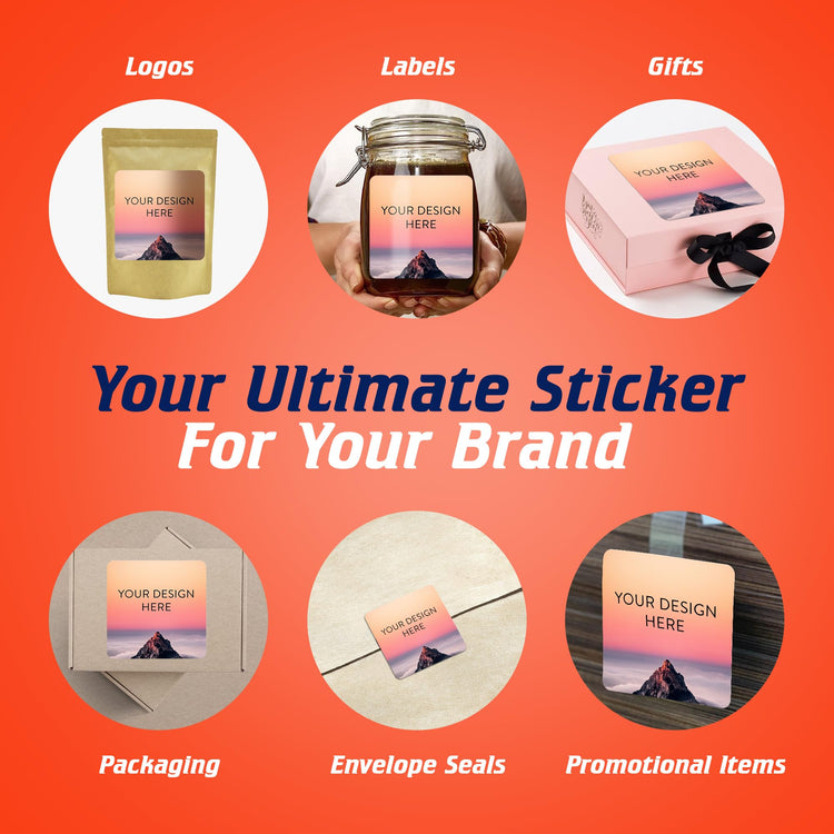 Custom Vinyl Stickers Your Image (100 Count)