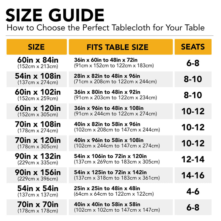 10 Pack White Tablecloths for Rectangle Tables