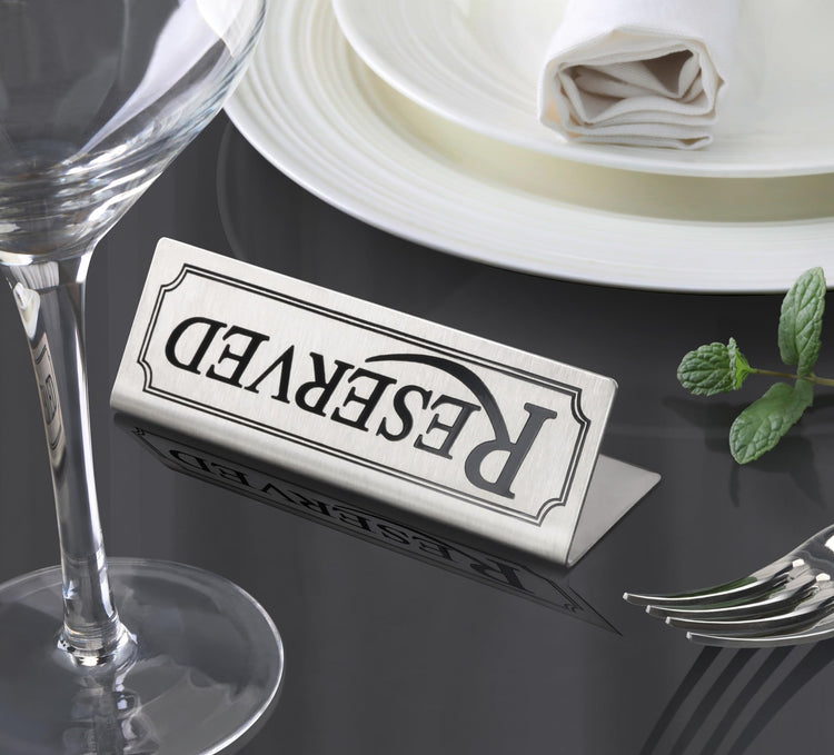 Stainless Steel Table Tent Sign (6 Count)