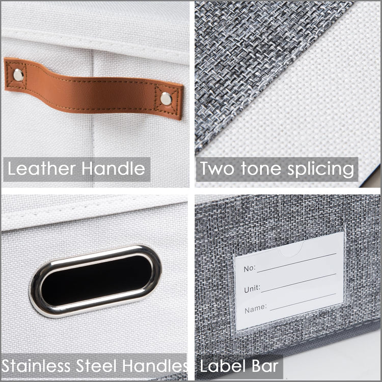 Foldable Storage Bins with Handles [3 (3 Count)
