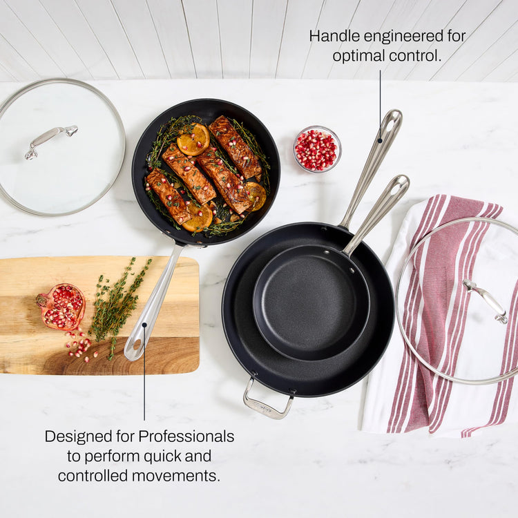 HA1 Hard Anodized Nonstick Fry Pan Set