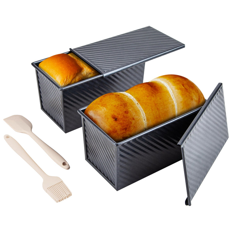 2 Pack 1 LB Pullman Loaf Pan with Lid (2 Count)