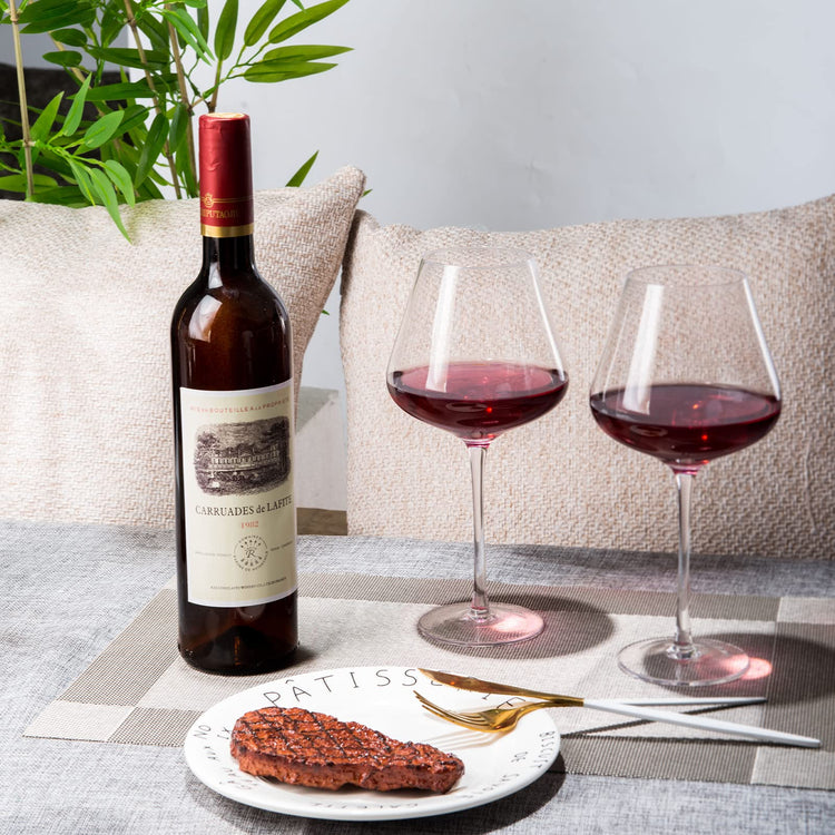 Hand Blown Red Wine Glasses Set of 4 (4 Count)