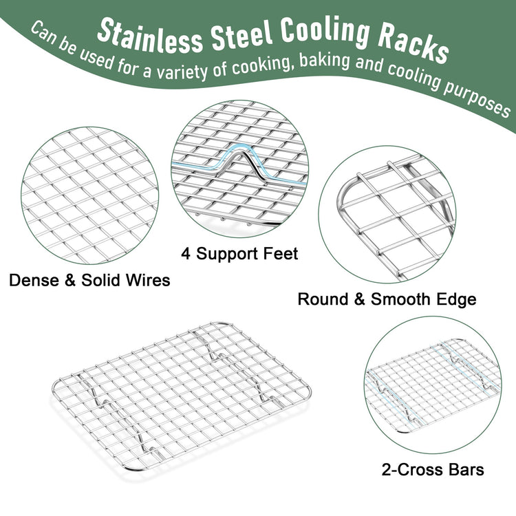 Toaster Oven Pan with Rack Set (4 Count)