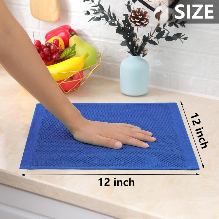 100% Cotton Waffle Weave Kitchen Dish Cloths 6 (6 Count)