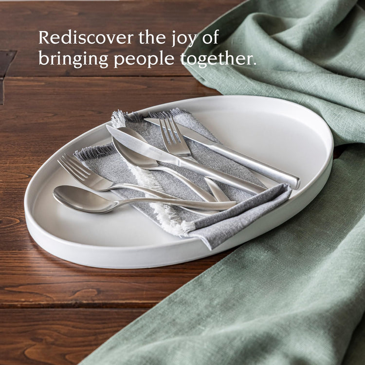 Over&Back Stackable Stoneware Serving Platter