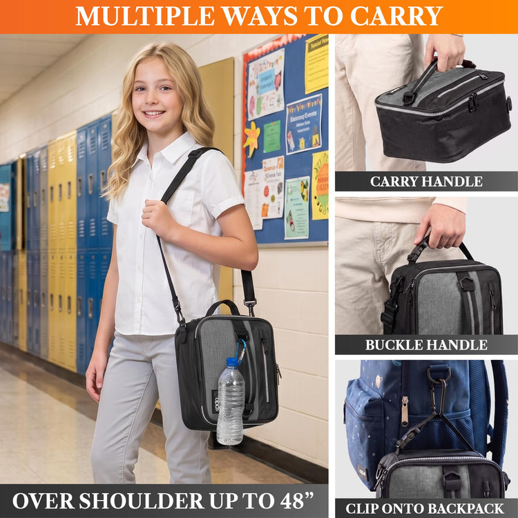 Insulated Lunch Bag for Men Women Kids