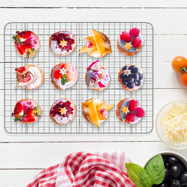 Baking Sheet with Cooling Rack Set [2 Sheets + 2 Racks]