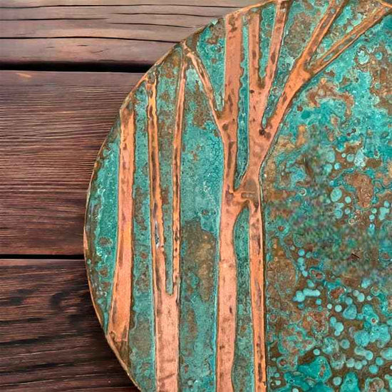 nooc art Handmade Copper Wall Art for Home, Living Room, Bedroom, Kitchen and Office Decor, Rustic Decorative Mural Art for Farmhouse Decor (Tree of Life, 17.7, Unframed)