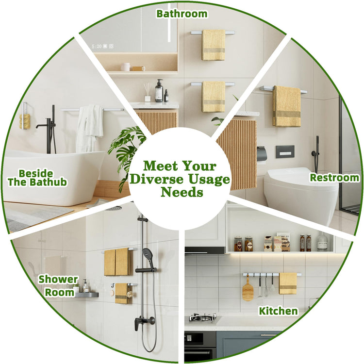 Hand Towel Holder Towel Bar for Bathroom Wall Mounted 8 Inch