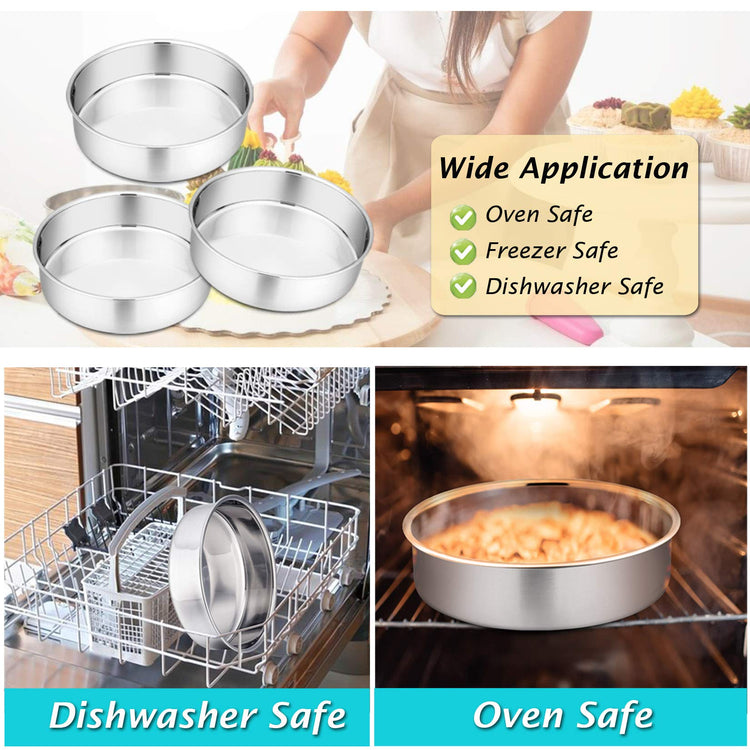 9.5 Inch Round Cake Pan Set of 3 (3 Count)