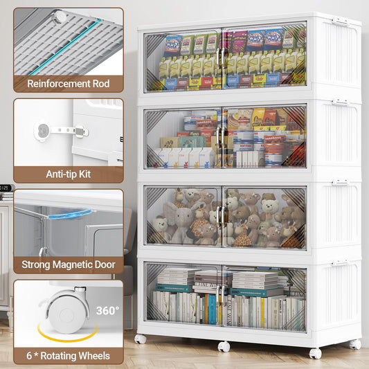 V60 660QT Plastic Stackable Storage Bins with Lid (3 Count)