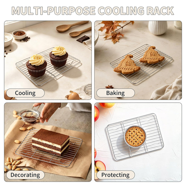 Stainless Steel Toaster Oven Pan with Rack Set