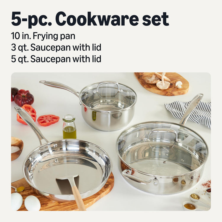 Stainless Steel Cookware Set (5 Count)