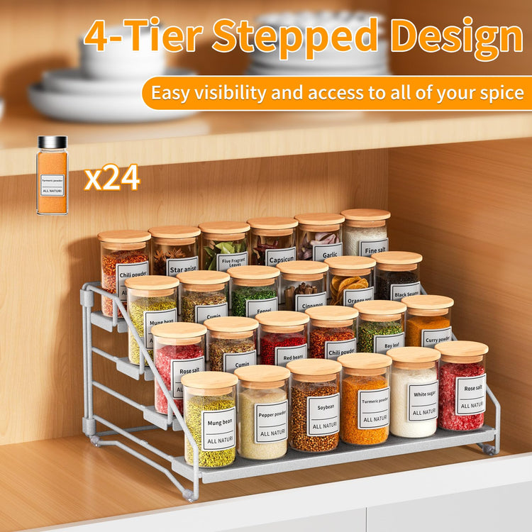Spice Rack Organizer for Cabinet