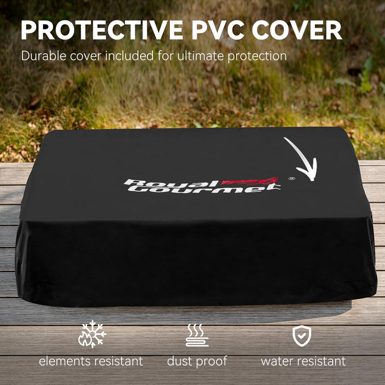 PD1301R 3 Burner Tabletop Propane Gas Griddle with Cover