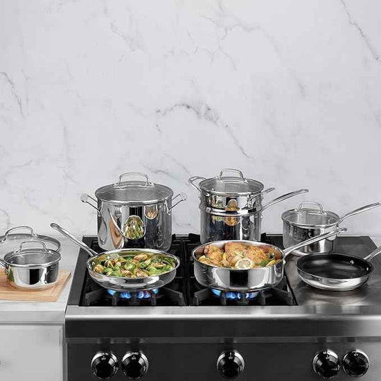 Cuisinart Chef's Classic Stainless Cookware 13-Piece Set, 77-13