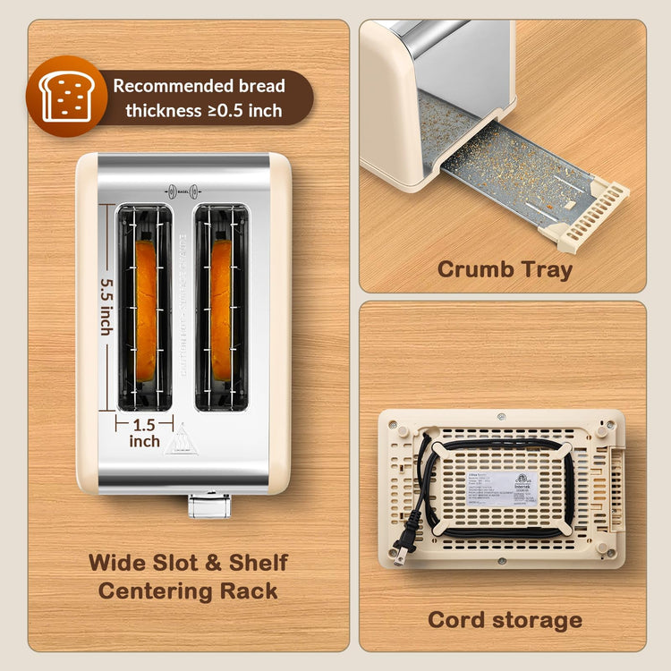 2 Slice Touch Screen Toaster