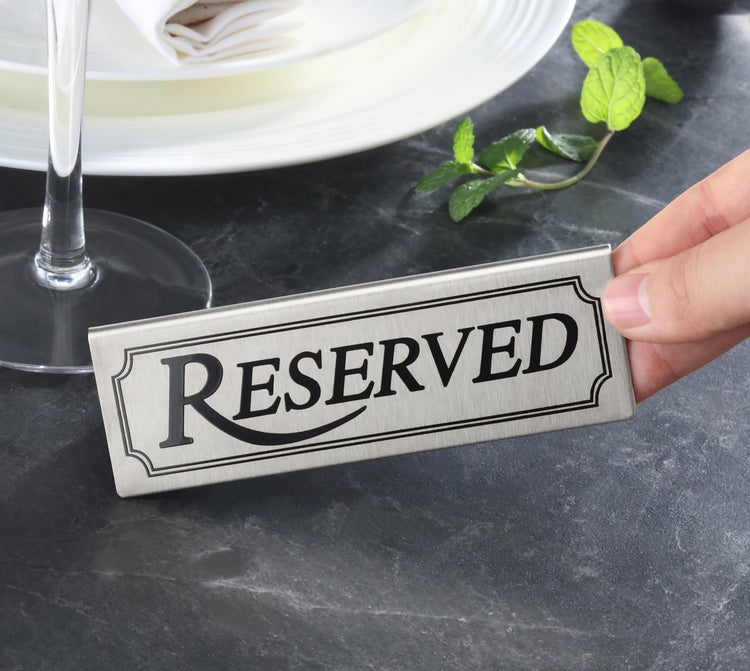Stainless Steel Table Tent Sign (6 Count)