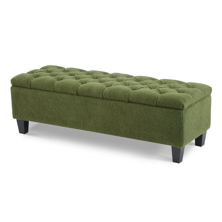 Ottilie Boucle Fabric Storage Ottoman Bench
