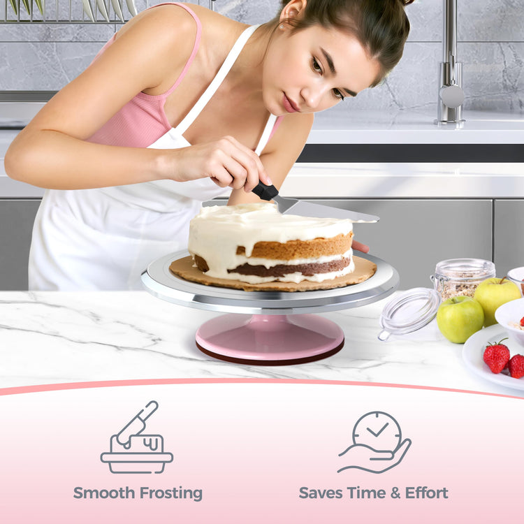 Cake Stand Aluminium 12''Cake Turntable Decorating Bakery Supplies