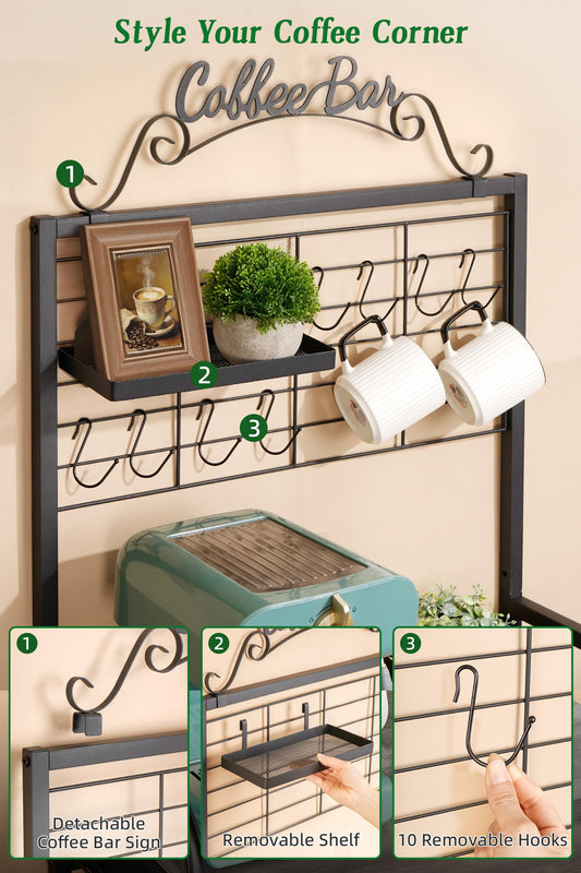 Coffee Bar Cabinet with Storage