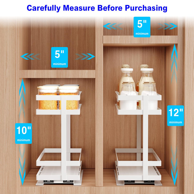 2 Pack Pull Out Spice Rack Organizer for Cabinet (2 pound(s))