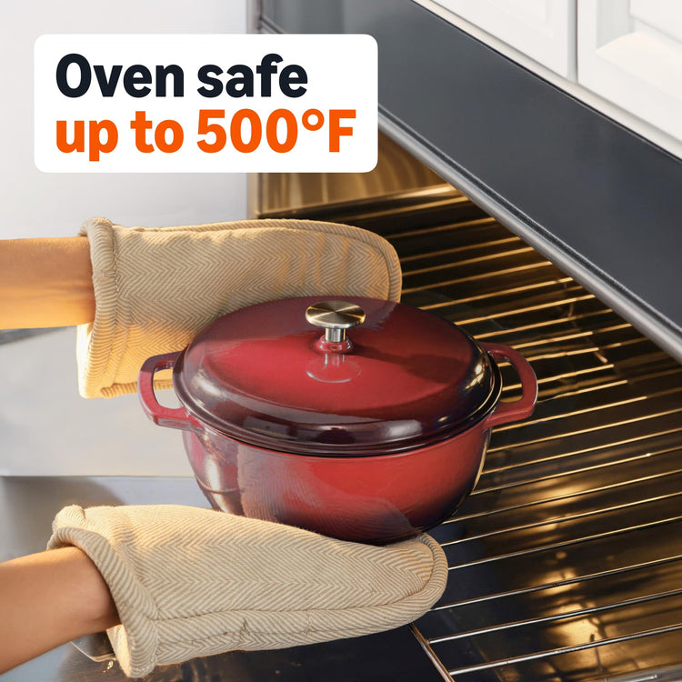 Enameled Cast Iron Dutch Oven Pot with Lid