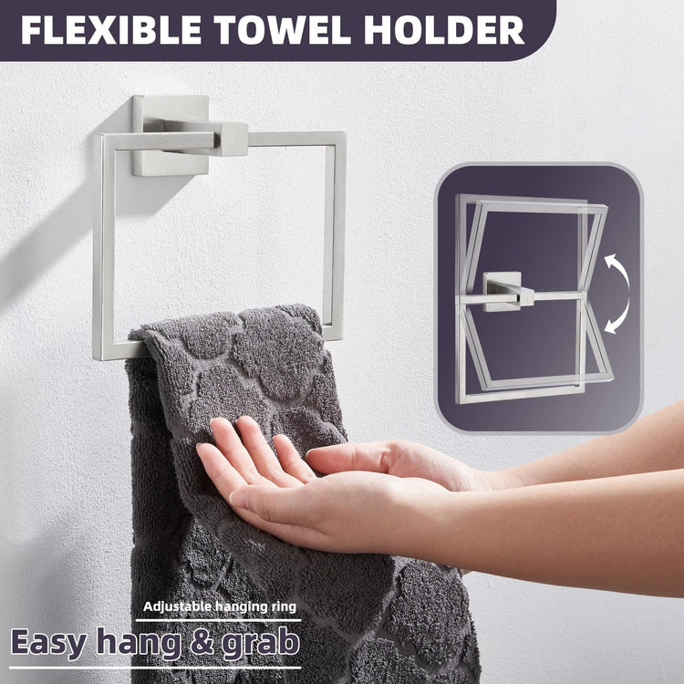 Square Towel Ring for Bathroom