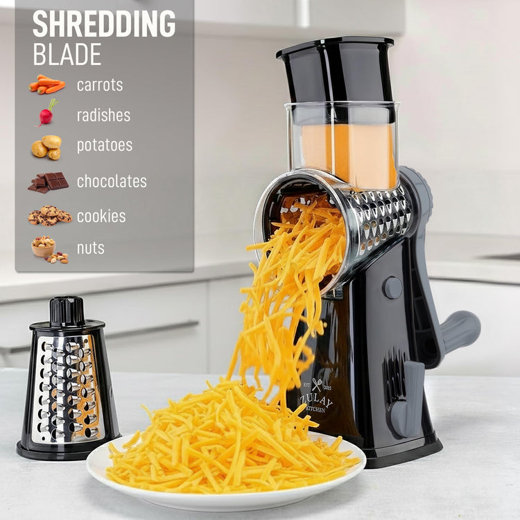 Rotary Cheese Grater 5 Blade Cheese Shredder