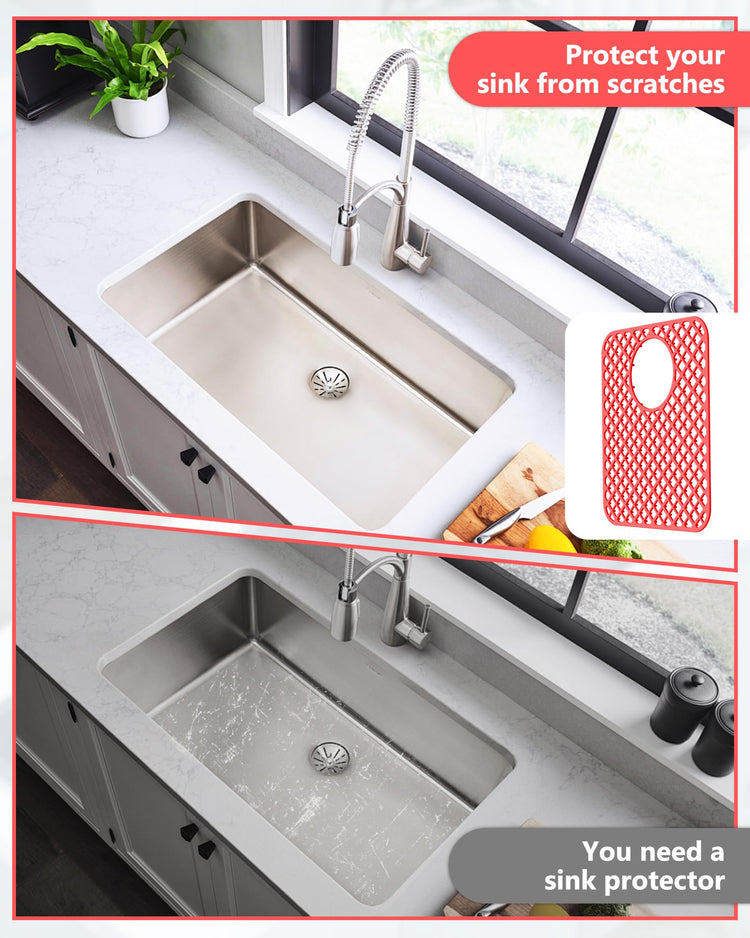 2 Pack Silicone Sink Protectors for Kitchen Sink