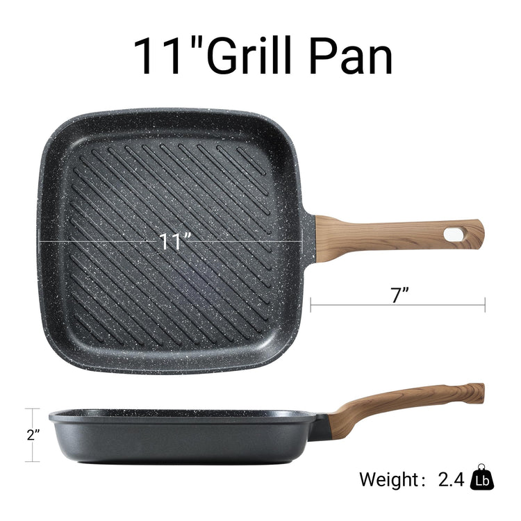 11 Inch Nonstick Grill Pan for Steak