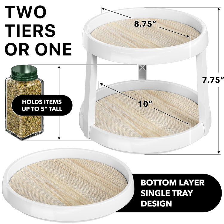 2 Tier Lazy Susan Spice Organizer