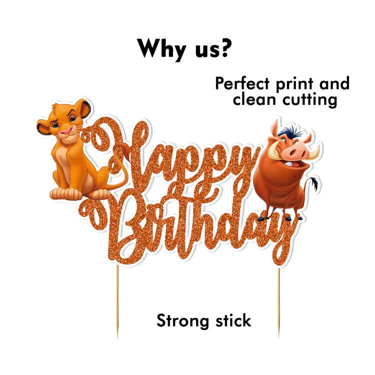The Lion Kng Happy Birthday Cake Topper (10 Count)
