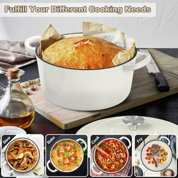 7QT Enameled Dutch Oven