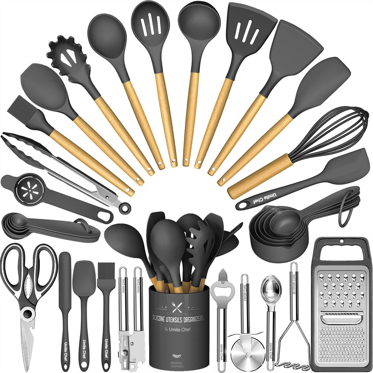 Silicone Kitchen Utensil Set (34 Count)