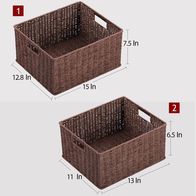 Large Woven Storage Baskets (2 Count)