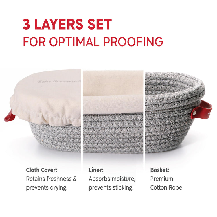 Cotton Rope Banneton Bread Proofing Basket Set (2 Count)