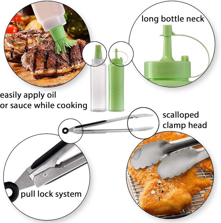 Metal Spatula Set - Griddle Accessories kit - Grill Flat Spatula Pancake Flipper Hamburger Turner - Metal Utensil Great for BBQ Grill Flat Top - Cast Iron Griddle Accessories - Commercial Grade