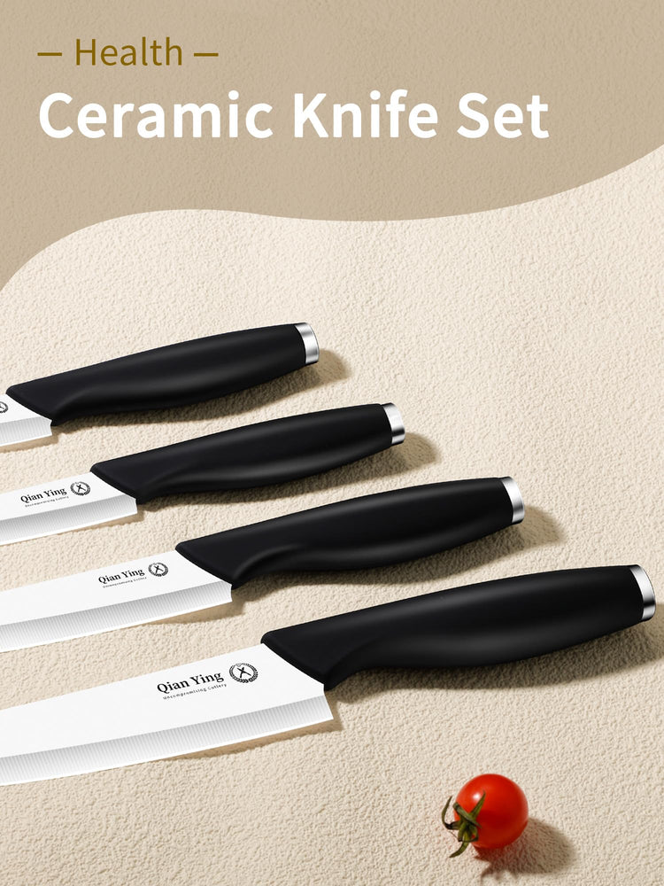 Ceramic Knife Set for Kitchen with Sheath (9 Count)