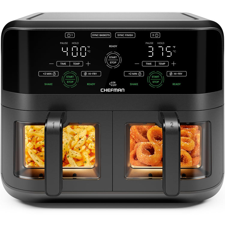 6 Quart Dual Basket Air Fryer Oven with Easy View Windows (2 Count)